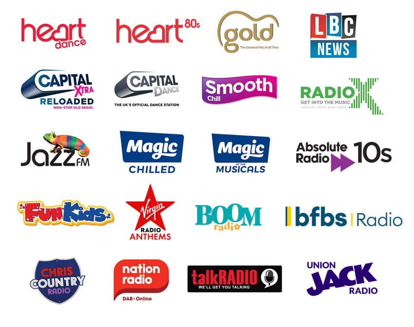 DAB+-stations DAB+ radio station logos